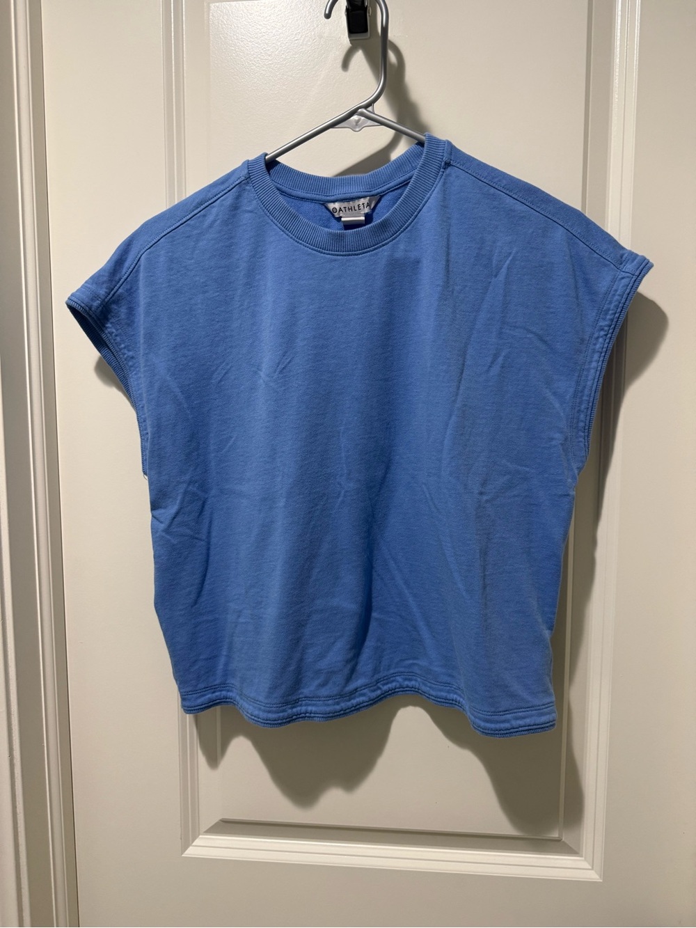 Athleta Airy Terry Waterfall Blue Crewneck Sweatshirt